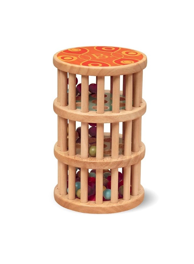 B. toys- A-Maze Rain Rush Dexterity Toy- Crawling Rolling Tower- Developmental Natural Wooden Rainmaker Toy- Toys for Toddlers