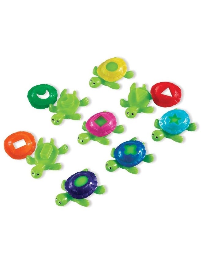 Learning Resources Shape Shell Turtles, Set of 8,Multi-color,5