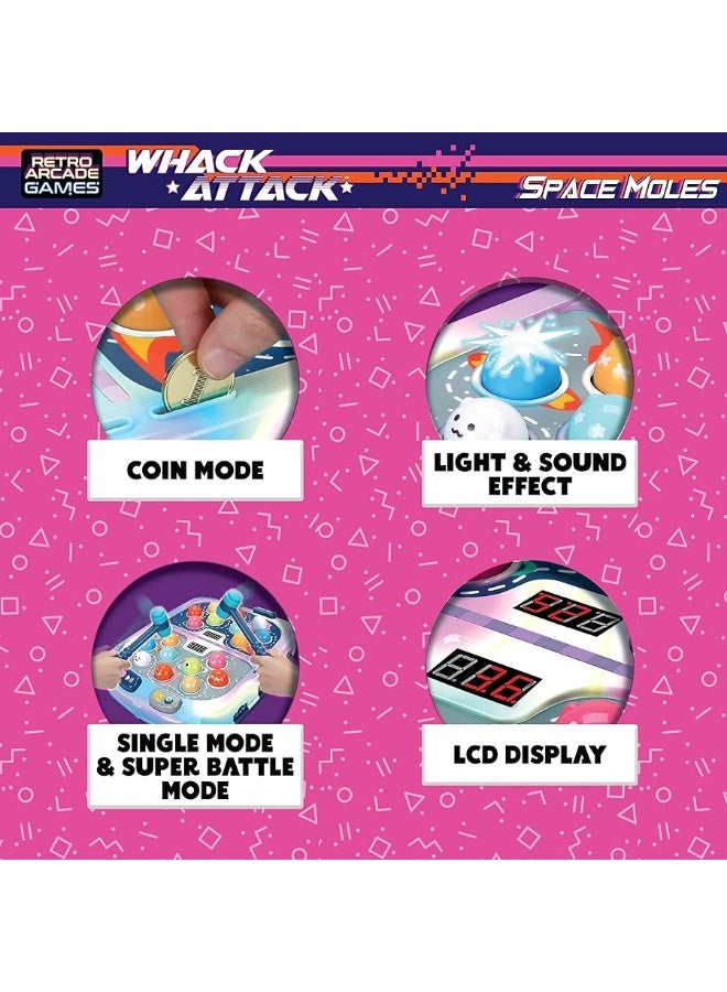 Whack Attack â€“ The Light and Sound Whack A Mole Game - Interactive Educational Toys for Toddlers & Kids, Pounding Toy for 3 4 5 6 7 8+ Year Old Boys/Girls, with Multi-Player Mode