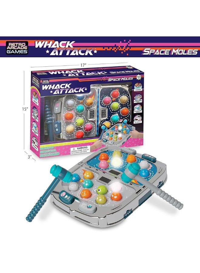 Whack Attack â€“ The Light and Sound Whack A Mole Game - Interactive Educational Toys for Toddlers & Kids, Pounding Toy for 3 4 5 6 7 8+ Year Old Boys/Girls, with Multi-Player Mode