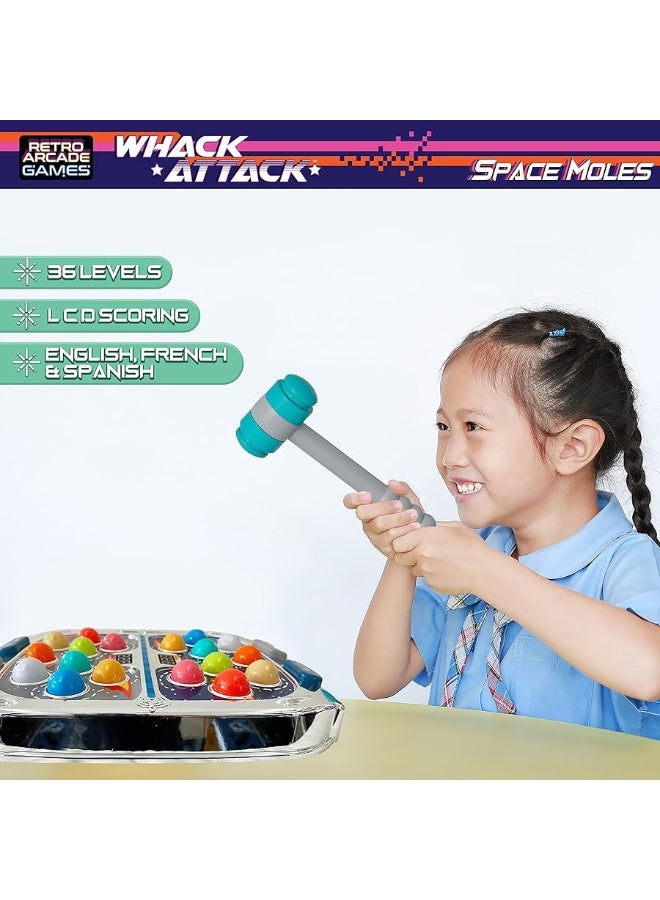 Whack Attack â€“ The Light and Sound Whack A Mole Game - Interactive Educational Toys for Toddlers & Kids, Pounding Toy for 3 4 5 6 7 8+ Year Old Boys/Girls, with Multi-Player Mode