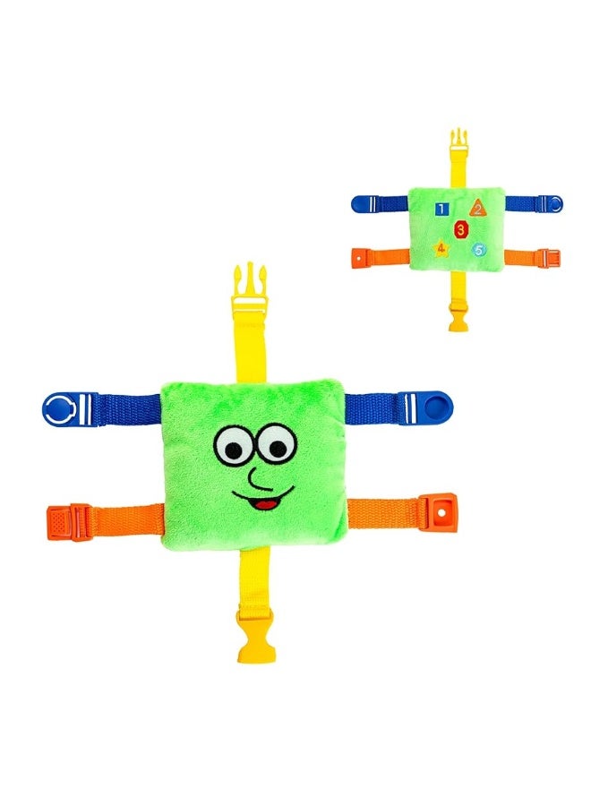 Buckle Toys - Mini Buster Square - Learning Activity Toy - Develop Fine Motor Skills - Sensory Travel Essential for Toddlers 1-3