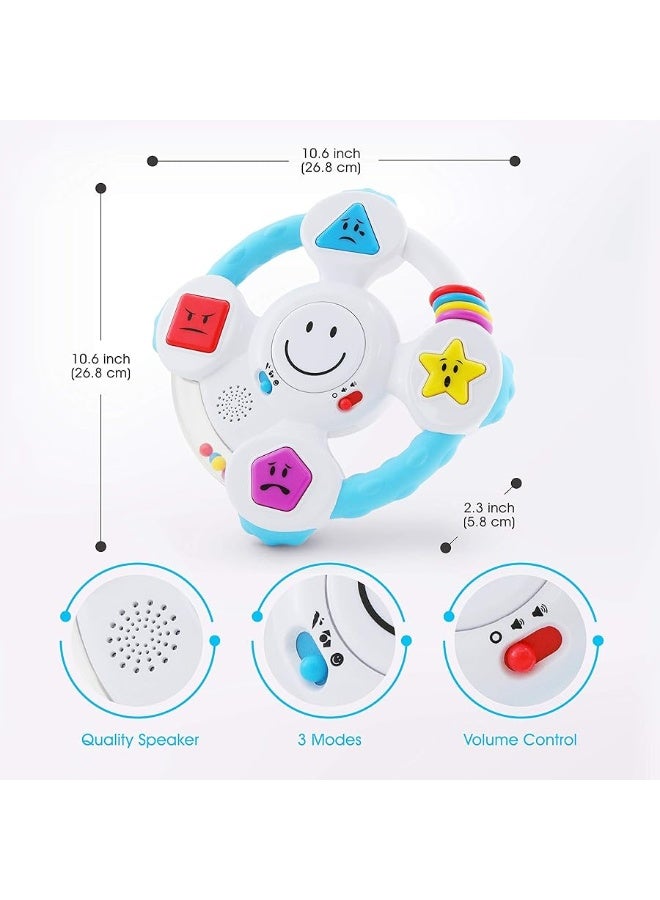 BEST LEARNING My Spin & Learn Steering Wheel - Interactive Educational Toys for 6 to 36 Months Old Infants, Babies, Toddlers - Learn Colors, Shapes, Feelings & Music - Birthday Gifts for Children