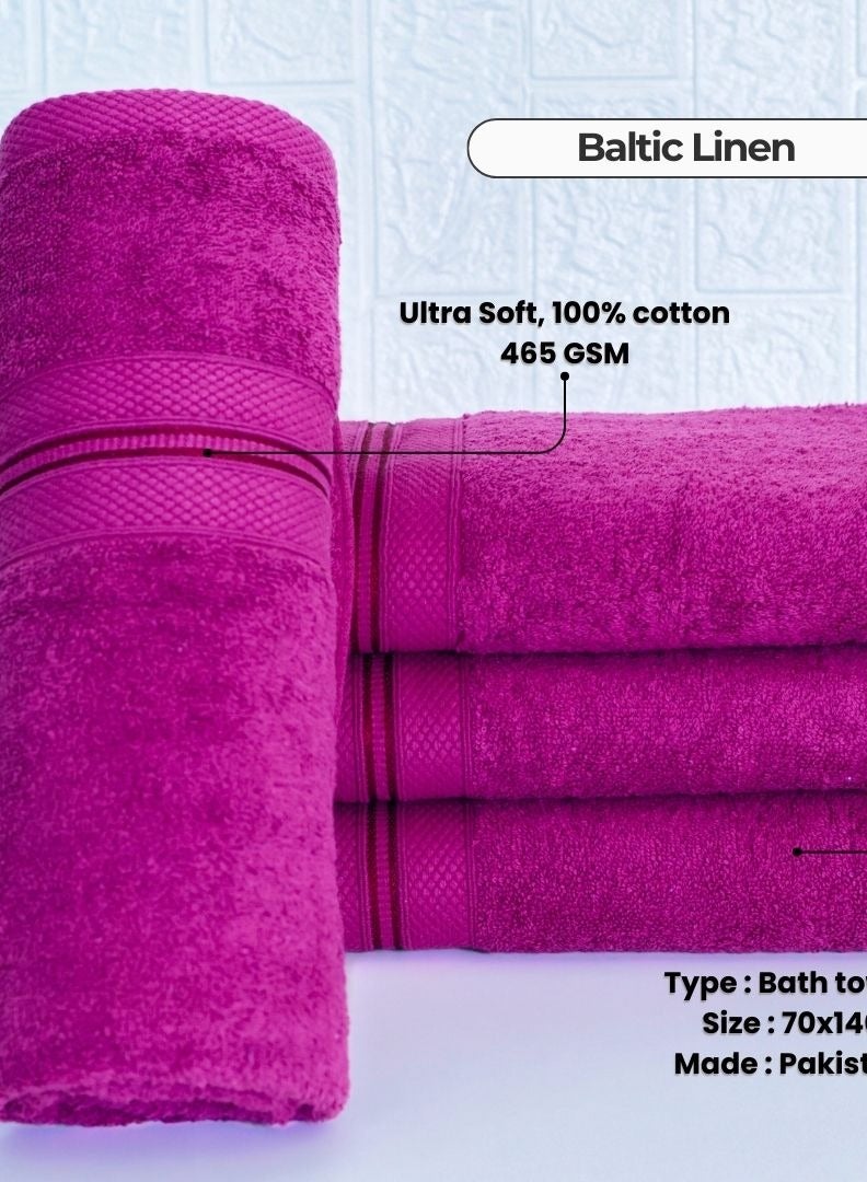 100% Cotton Ultra Soft Bath Towel Set, 70x140 cm, Quick Dry, Super Absorbent, Antibacterial Treatment, 550 GSM Terry-  Peau-Deuce collection