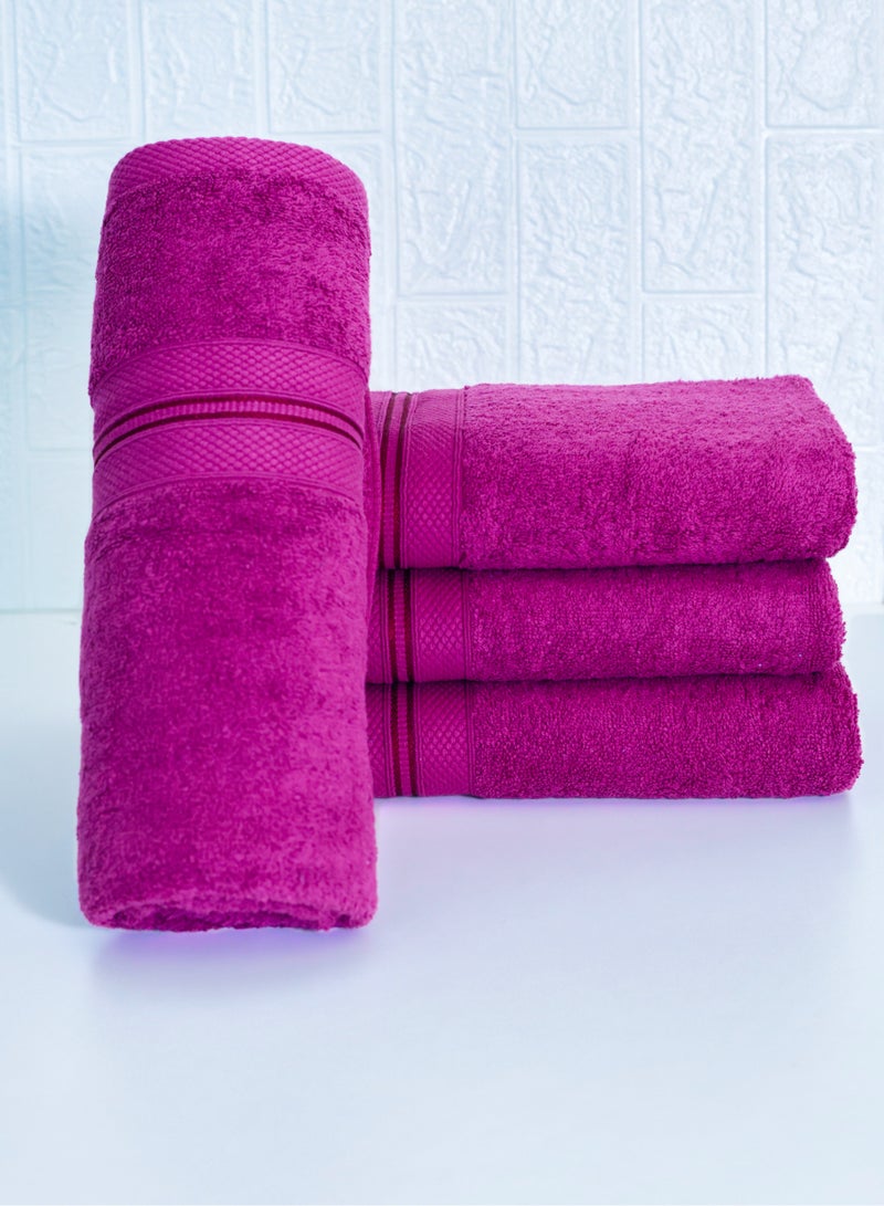 100% Cotton Ultra Soft Bath Towel Set, 70x140 cm, Quick Dry, Super Absorbent, Antibacterial Treatment, 550 GSM Terry-  Peau-Deuce collection