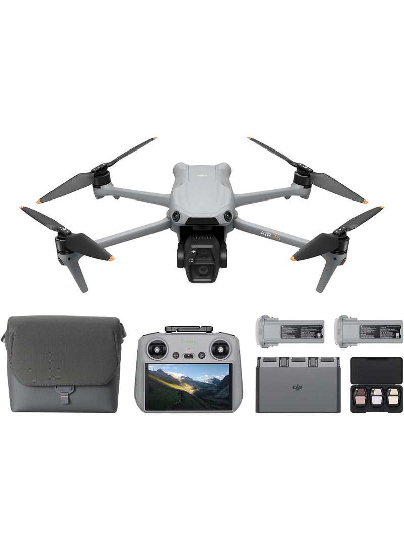 Air 3S Fly More Combo (RC 2 Screen Remote Controller), Drone with 1