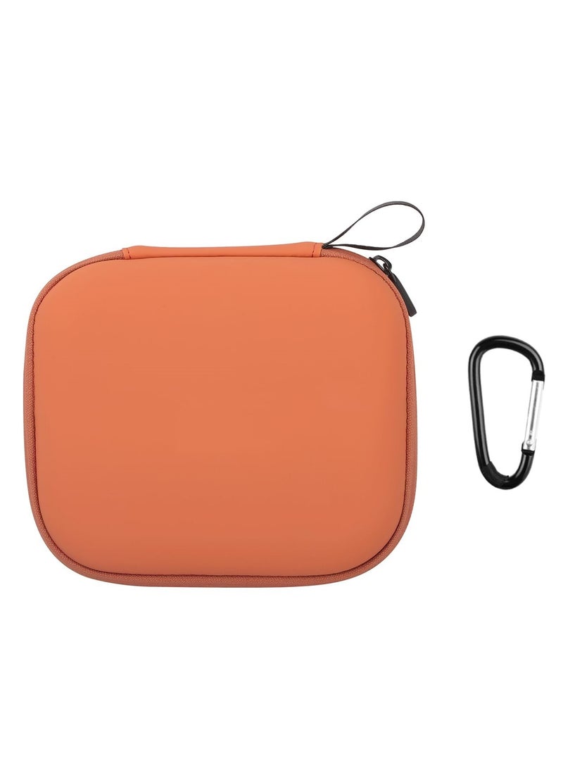 Travel Carrying Case for DJI Neo Hard Mini Storage Case Carry Bag Neo Drone Body Case Waterproof PU Leather EVA Protective Cover Shell Portable Organizer with Carabiner Accessories (Orange)