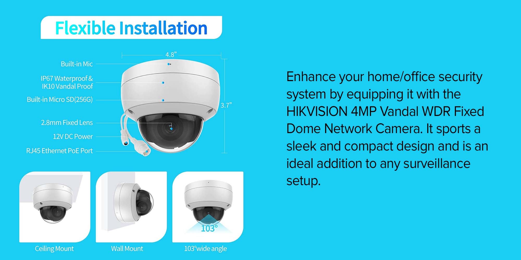 4 Mp Vandal Wdr Fixed Dome Network Camera