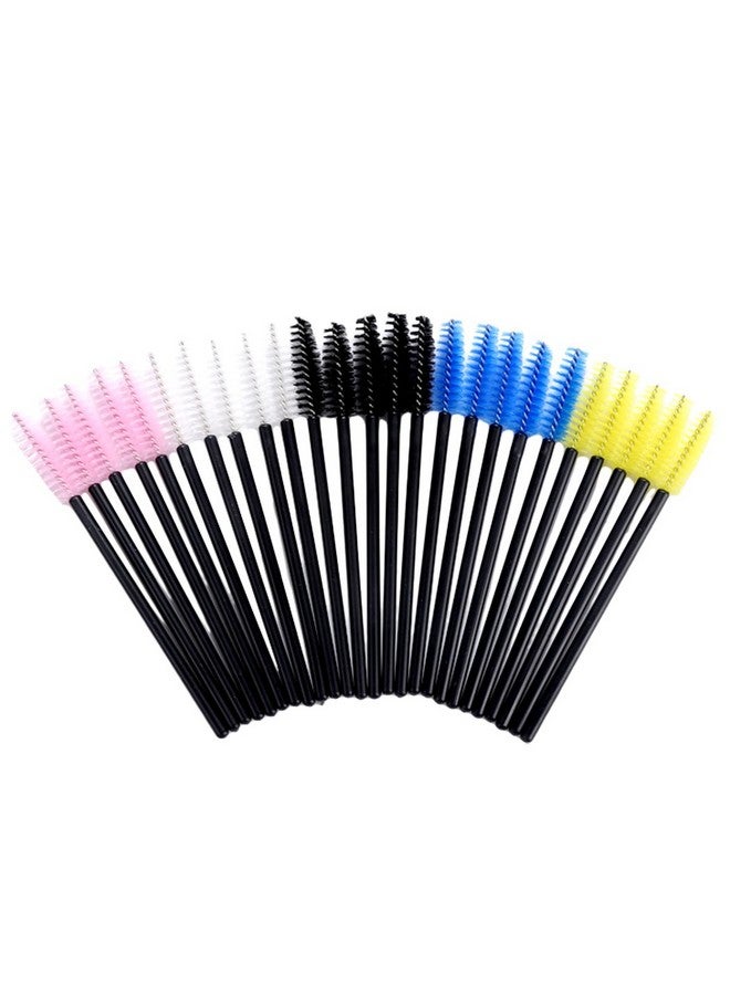 100Pcs Disposable Mascara Wands Eyelash Applicator Eyebrow Brush White