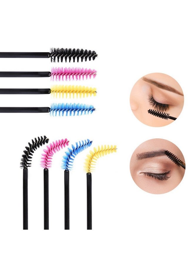 100Pcs Disposable Mascara Wands Eyelash Applicator Eyebrow Brush White