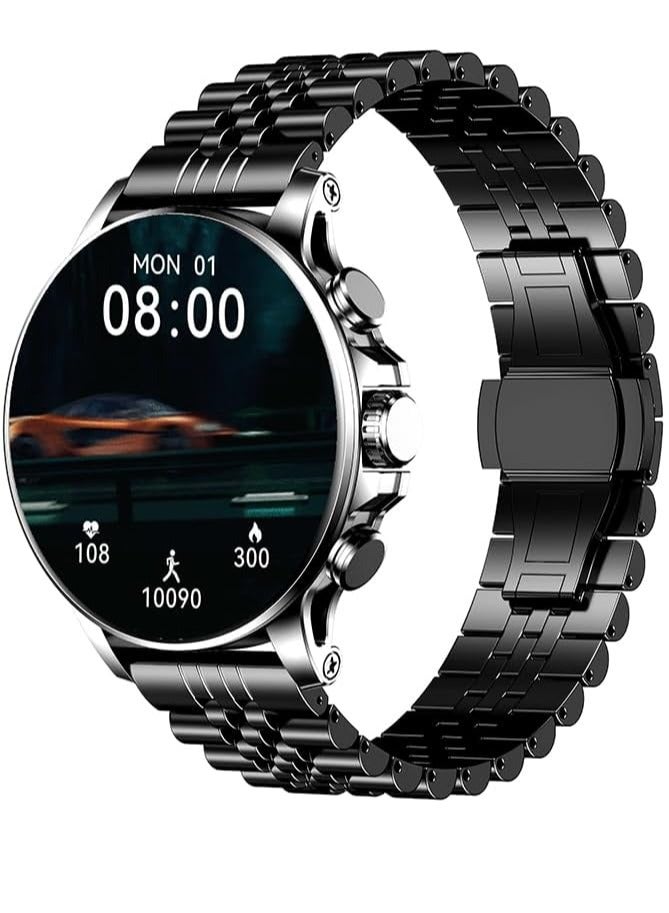 Faster Nerv Watch 3 Pro SE- Smart Watch Super Retina with Always On Display- Watch for Men and Women 1.6 Inches Amoled Screen- 100 Plus Dynamic Faces (1x Chain Straps + 1x Silicon Straps)