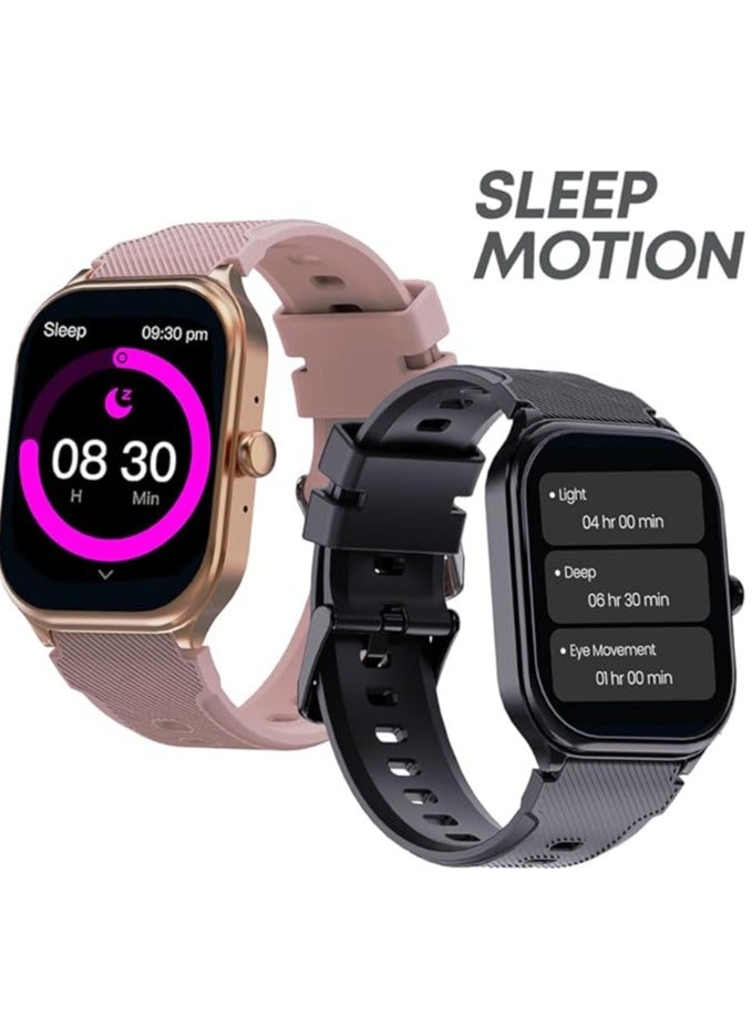 Faster Nerv Watch 2- HD Display 2.01 Inches Smart Watches for Men and Women- Bluetooth Calling Heart Rate Blood Pressure Sleep Health Monitor- Fitness Tracker Smart Watch for Men and Women