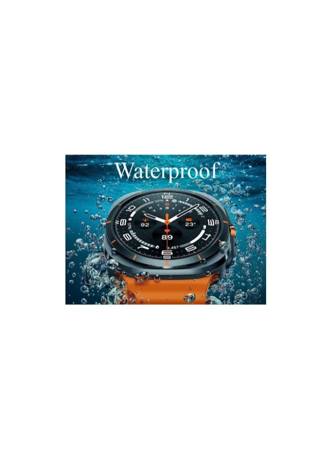 1 Ultra Waterproof Smartwatch With AMOLED Display and 3 Pair Straps For Men Silver