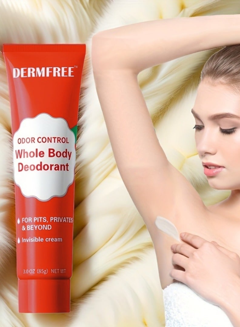 85g Odor Control Whole Body Deodorant Cream 72H Odor Control Body Deodorant Invisible Cream for Armpit Privates and Other Parts Odor Control Cream