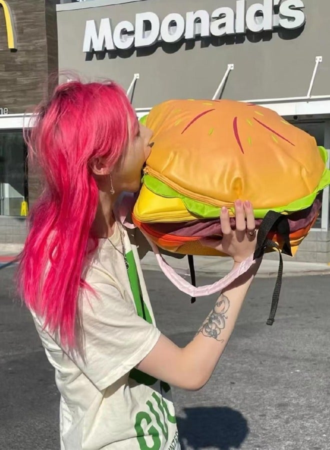 Unisex backpacks hamburger Bag hamburger mburger