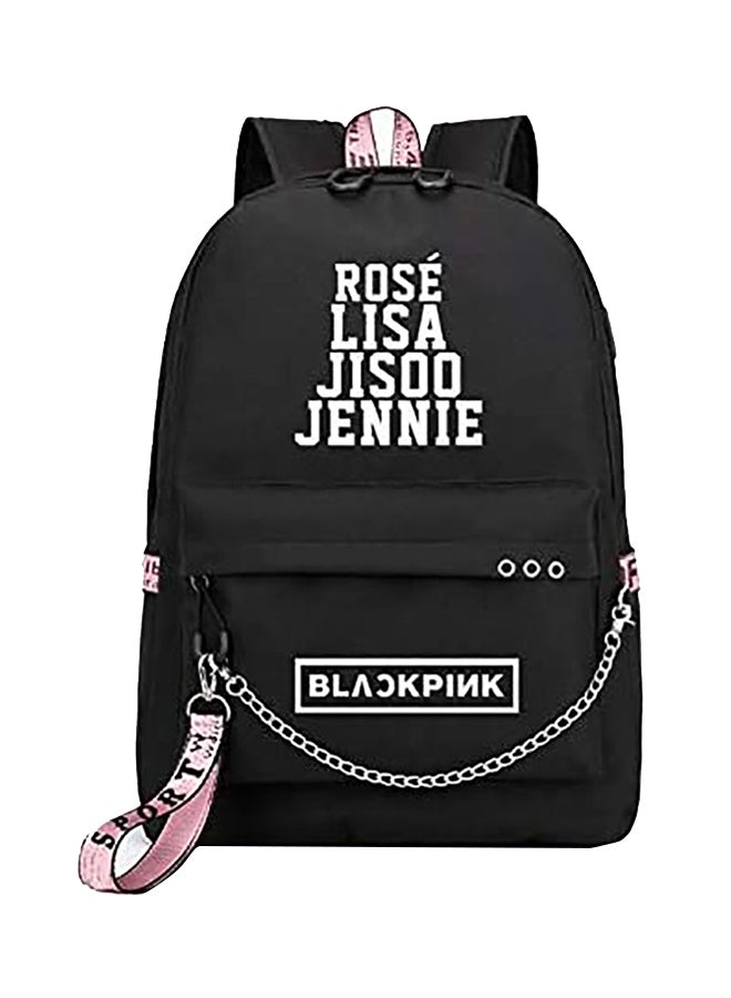 KPOP Backpack With USB Charging Port Black