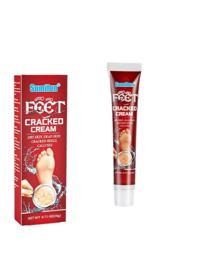 Cracked Heel Repair Cream, 20g Foot Moisturiser Cream for Dry Cracked Heels, Hard and Rough Skin on the Feet