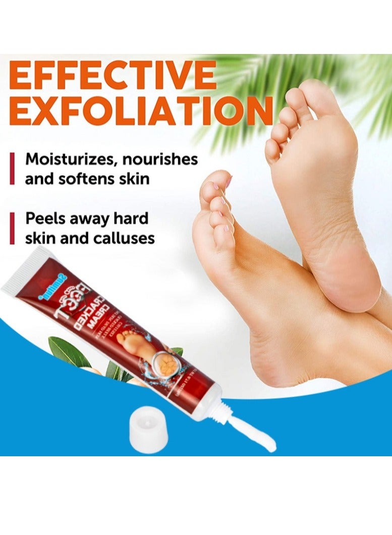 Cracked Heel Repair Cream, 20g Foot Moisturiser Cream for Dry Cracked Heels, Hard and Rough Skin on the Feet