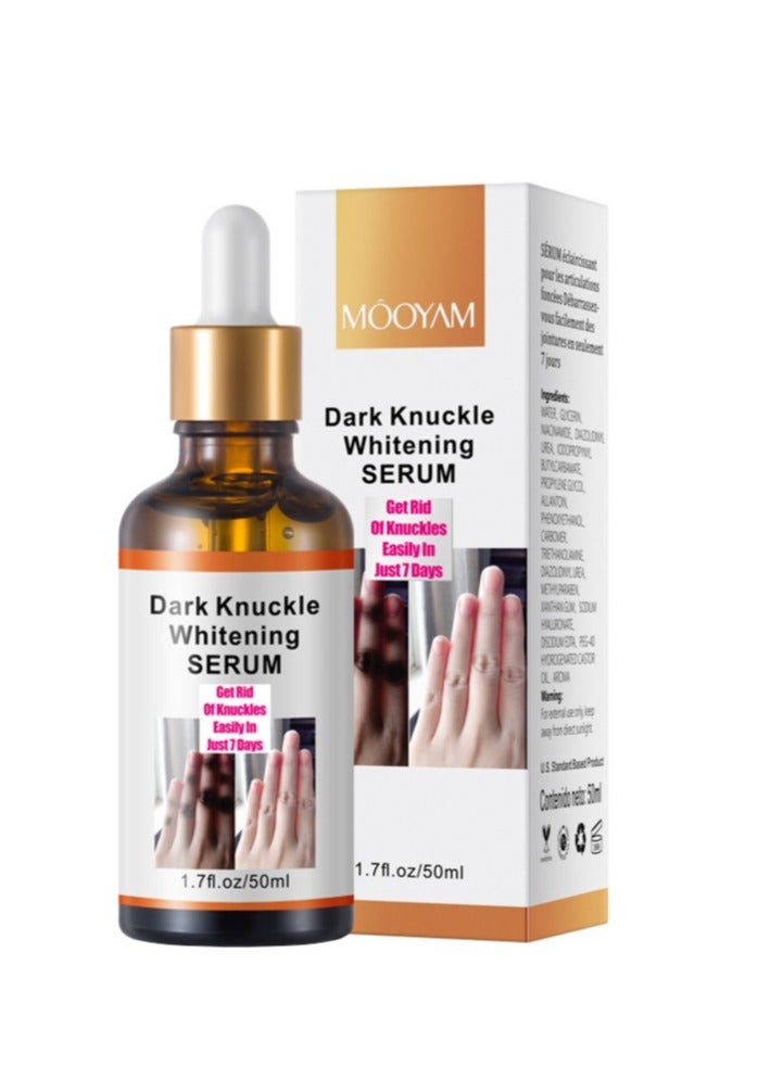 Dark Knuckle Whitening Serum 7 days Treatment for Dark Spots in Hand and Feet Knuckles Exfoliating Improves Dullness Powerful Whitening Effect for Men and Women 50ml