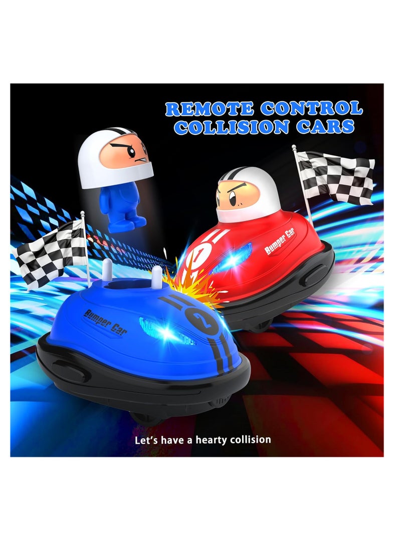 Remote Control Cars Set of 2, RC Ejecting Bumper Cars, RC Battle Stunt Cars with LED Lights & Sound, Ejecting RC Race Car Toddler Toys, Xmas Gifts for Age 3 4 5 6+ Year Old Boys Girls