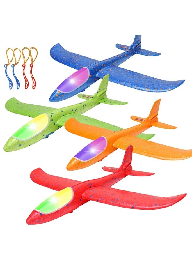 BooTaa 4 Pack LED Foam Airplane,17.5