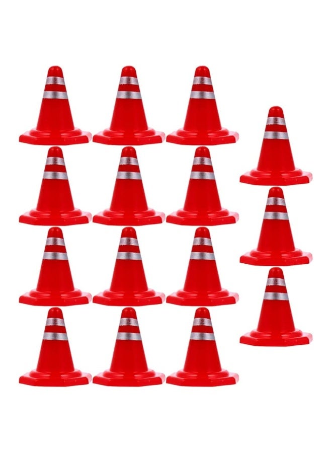 Toddmomy Miniature Road Cone 30Pcs Mini Traffic Cones Toys Red Tiny Construction Cones Miniature Roadblock Model Toy Party Favors for