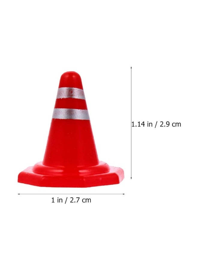 Toddmomy Miniature Road Cone 30Pcs Mini Traffic Cones Toys Red Tiny Construction Cones Miniature Roadblock Model Toy Party Favors for