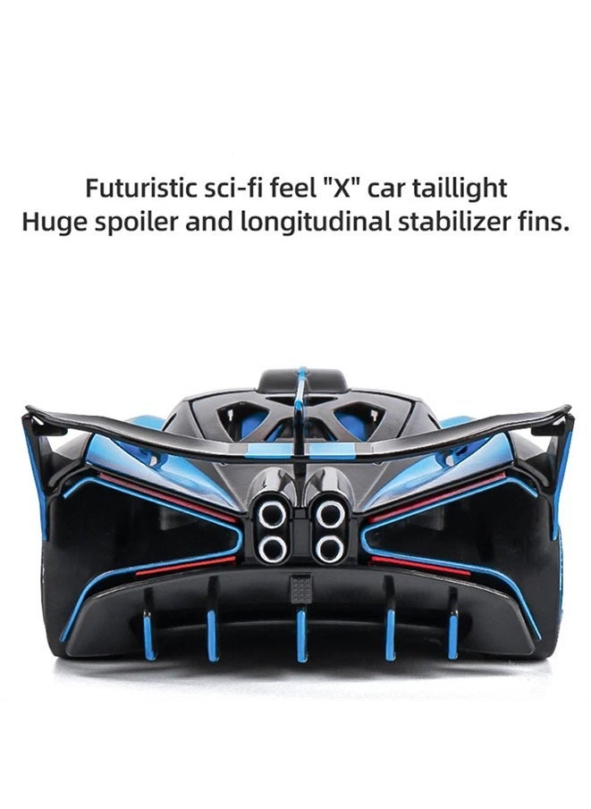 1:24 Bugatti Bolide Supercar Toys,with Lights and Music- Bugatti Alloy Sports Car for Children's Gift