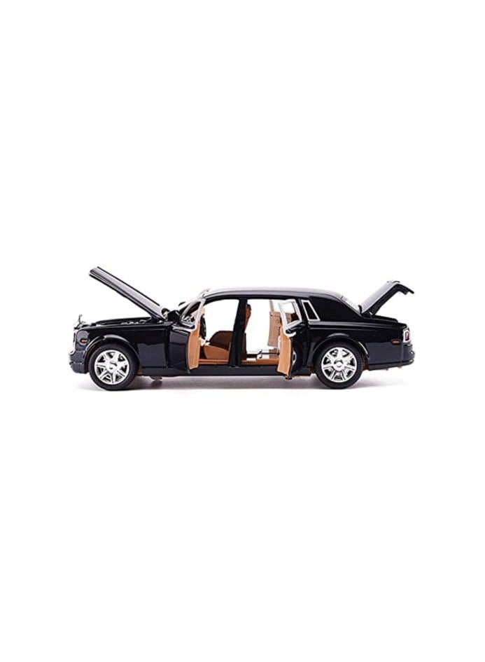 1:24 Rolls-Royce Phantom Car Model | Diecast Toy Car with Sound & Light, 6 Open Doors | Luxury SUV for Kids & Collectors | Gift for Boys & Girls | Black