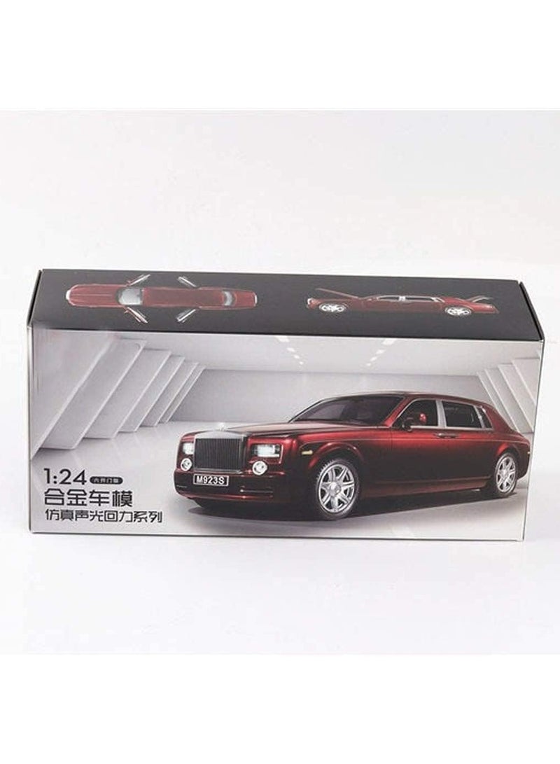 1:24 Rolls-Royce Phantom Car Model | Diecast Toy Car with Sound & Light, 6 Open Doors | Luxury SUV for Kids & Collectors | Gift for Boys & Girls | Black