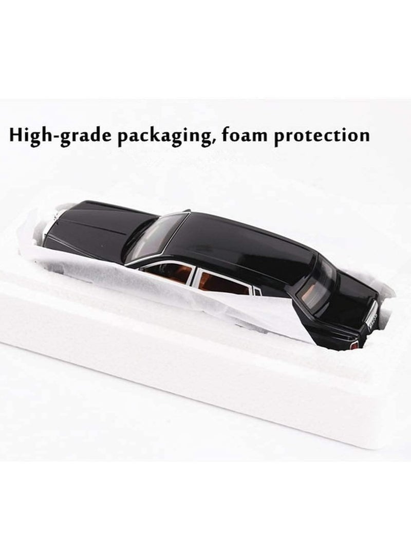 1:24 Rolls-Royce Phantom Car Model | Diecast Toy Car with Sound & Light, 6 Open Doors | Luxury SUV for Kids & Collectors | Gift for Boys & Girls | Black