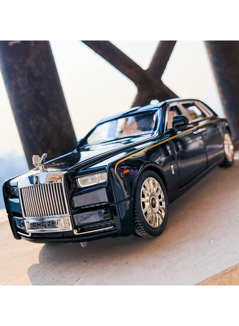 1:32 Rolls-Royce Phantom Diecast Car Model with Sound & Light, 6 Openable Doors, Black Luxury SUV Toy for Boys & Girls - Ideal Collectible Gift