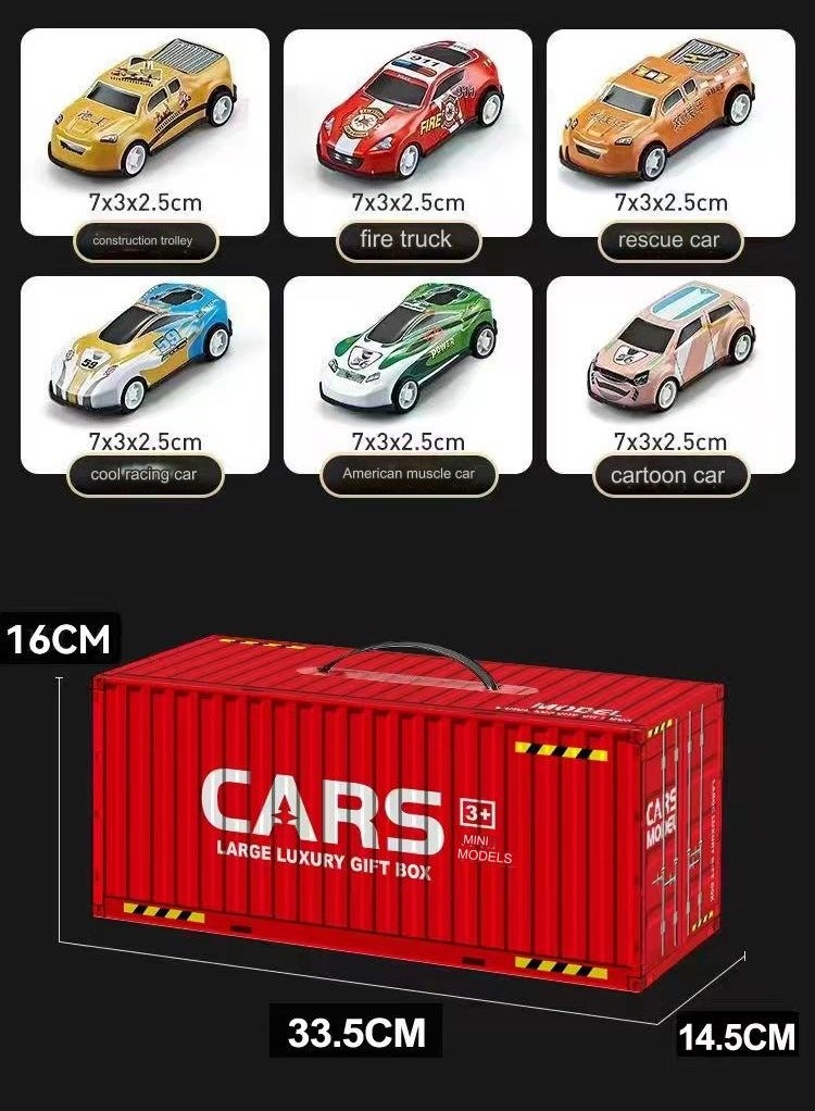 Car Model Container Children Gift Box Boy Gift Inertia Toy Car Kids Toys 3-6 Years Old