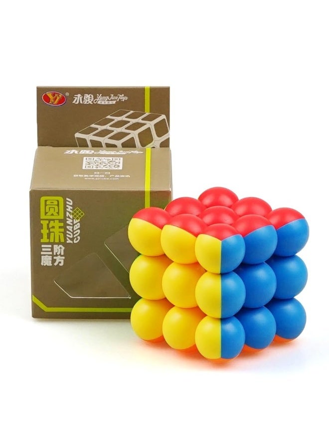 CuberSpeed YJ 3x3 Ball Cube Bead 3x3x3 Stickerless Magic Cube Puzzle