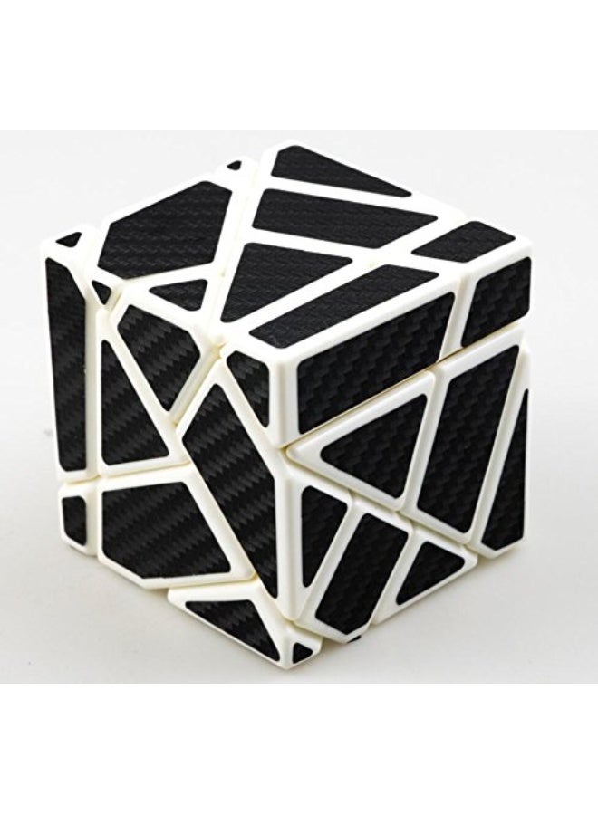 CuberSpeed Ghost 3x3 White with Black Sticker Magic Cube 3x3 Ghost White 3x3x3 Speed Cube Black Sticker