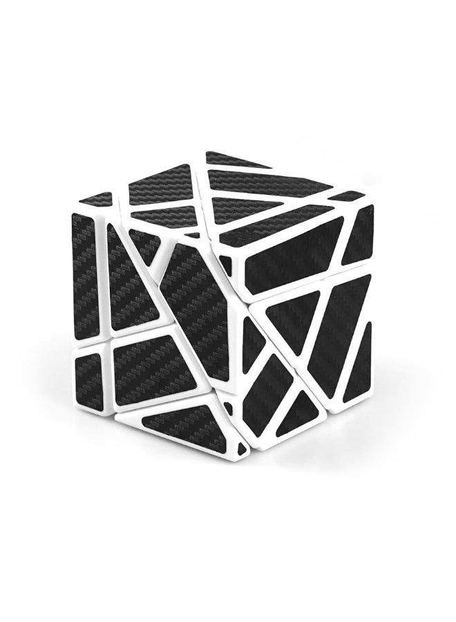 CuberSpeed Ghost 3x3 White with Black Sticker Magic Cube 3x3 Ghost White 3x3x3 Speed Cube Black Sticker