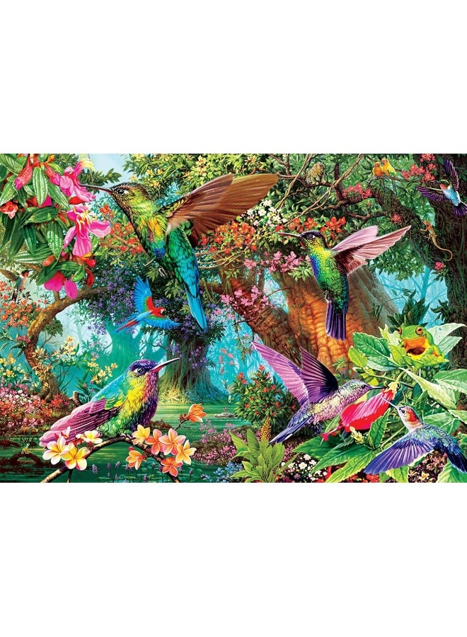 Buffalo Games - Hummingbird Garden - 500 Piece Jigsaw Puzzle with Hidden Images, Green