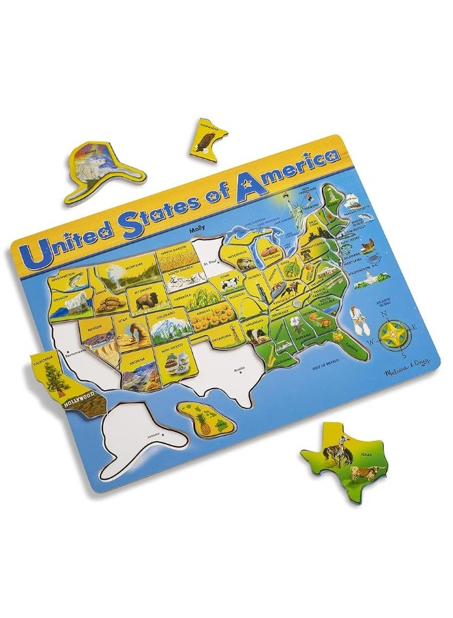 Melissa & Doug USA Map Wooden Puzzle (45 pcs)