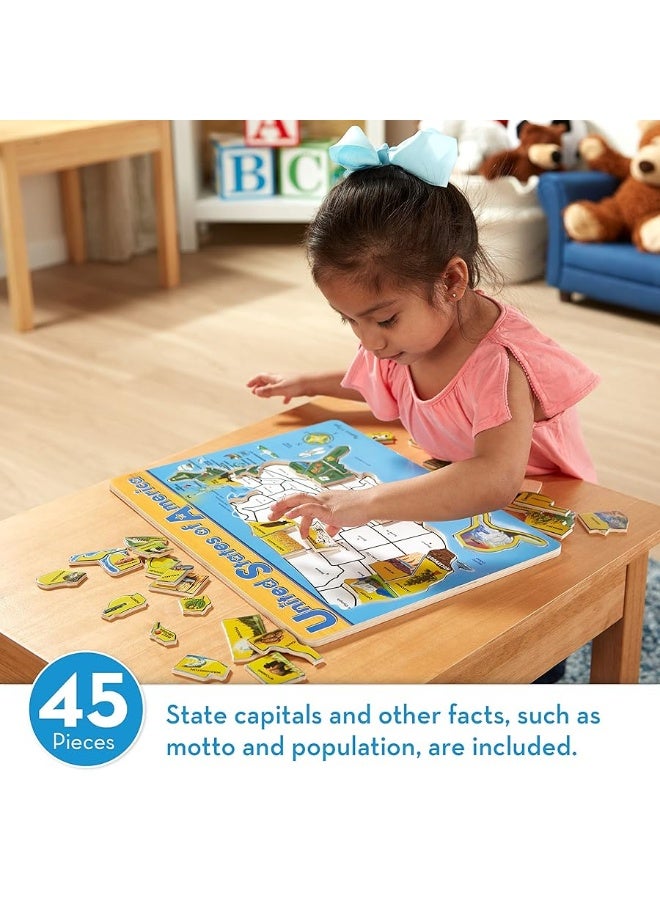 Melissa & Doug USA Map Wooden Puzzle (45 pcs)