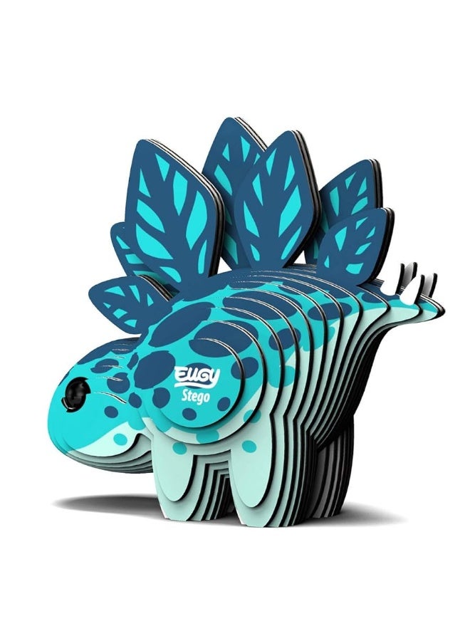 Eugy Stegosaurus Dinosaur 3D Puzzle, 22 Piece Eco-Friendly Educational Toy Puzzles for Boys, Girls & Kids Ages 6+