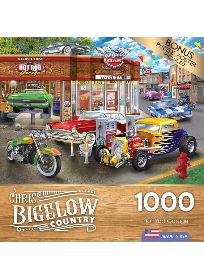 CRA-Z-Art - RoseArt - Chris Bigelow - Hot Rod Garage - 1000 Piece Jigsaw Puzzle