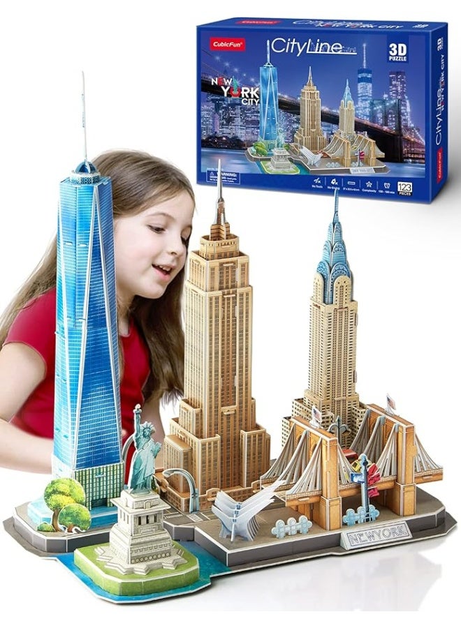 3D Puzzle - Puzzles for Kids Ages 8-10 New York City STEM Projects Arts and Crafts for Kids Ages 8-12 - Toys for Girls 8-10 - 8 Year Old Girl Birthday Gift for Kids 8-12