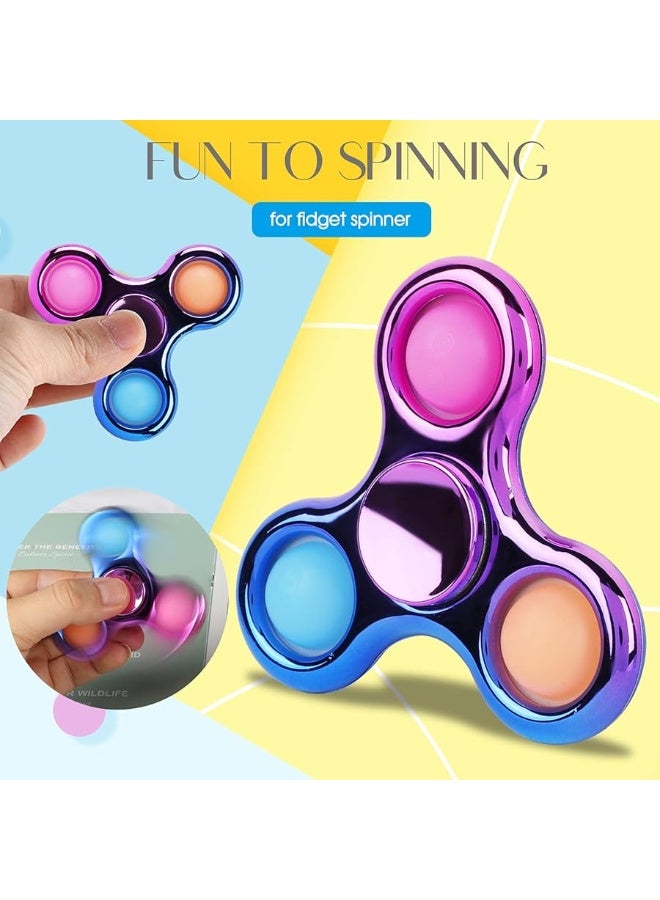 FIGROL 3 Pack Pop Fidget Spinners for Party FavorsHand Fidget Bulk Toys for Classroom Return PrizesSensory Fidget Toys for Teens Boys GirlsEaster Basket Stuffers Brithday Gifts Prizes