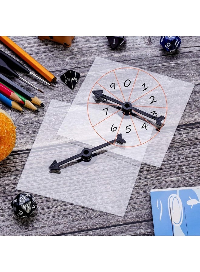 10 Pack Transparent Spinners Clear Spinners Dry Erase Math Game Spinner with Rotating Arrow for Classroom