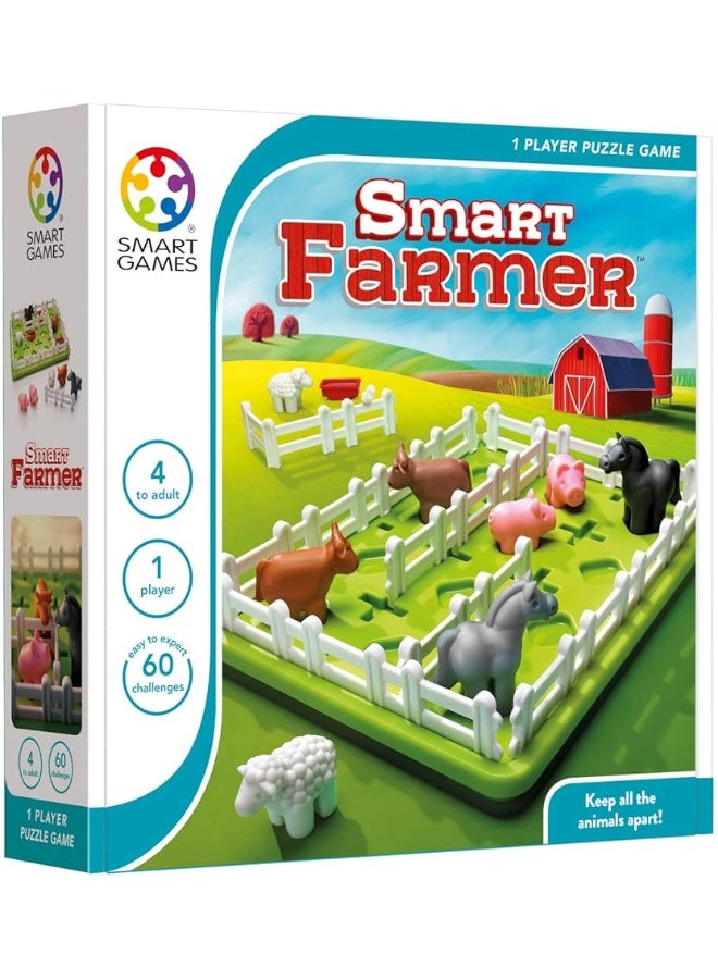 SmartGames Smart Farmer Board Game, a Fun, STEM Focused Cognitive Skill-Building Brain Game and Puzzle Game for Ages 4 and Up