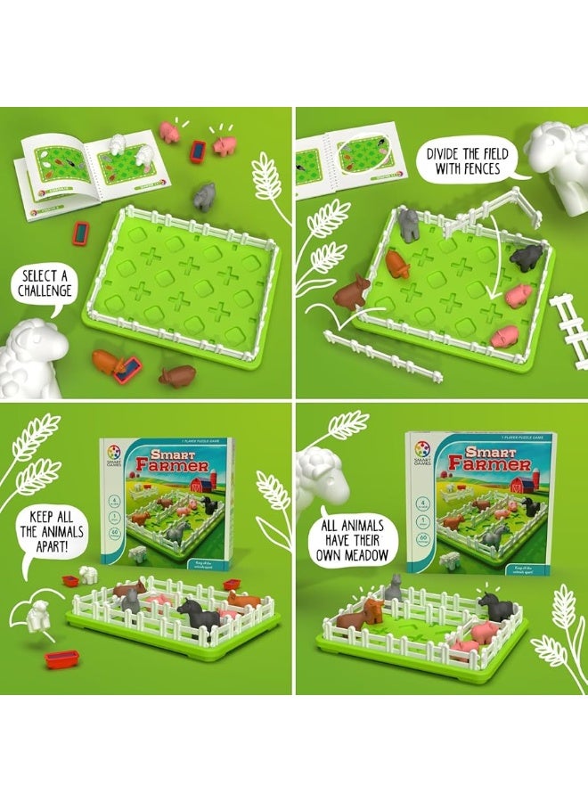 SmartGames Smart Farmer Board Game, a Fun, STEM Focused Cognitive Skill-Building Brain Game and Puzzle Game for Ages 4 and Up