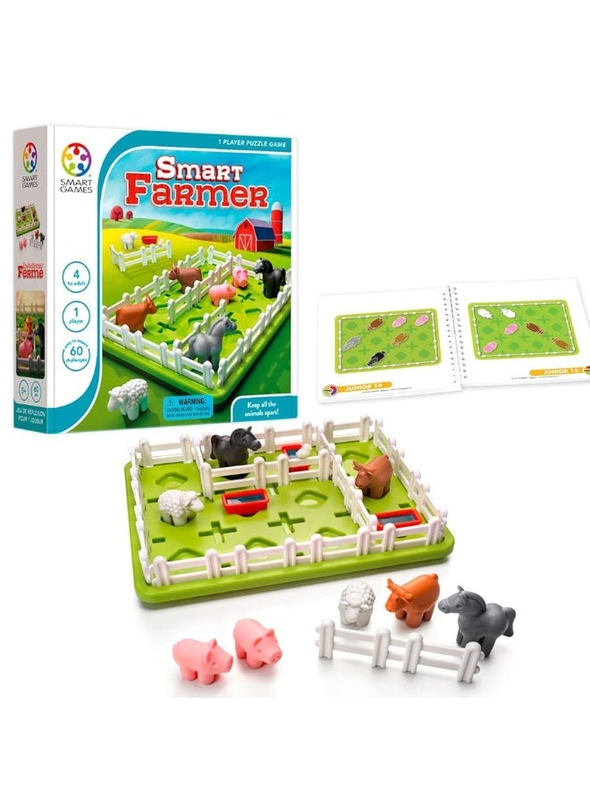 SmartGames Smart Farmer Board Game, a Fun, STEM Focused Cognitive Skill-Building Brain Game and Puzzle Game for Ages 4 and Up