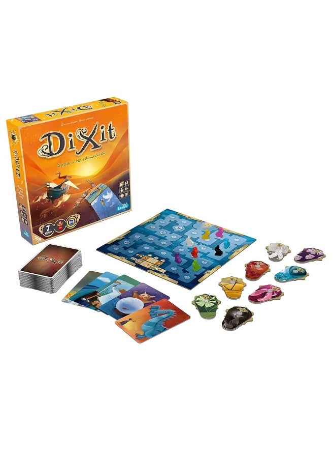 Dixit Board Game - The Award-Winning Game of Imagination and Creativity! Fun Family Storytelling Game for Kids & Adults, Ages 8+, 3-6 Players, 30 Minute Playtime, Made by Libellud