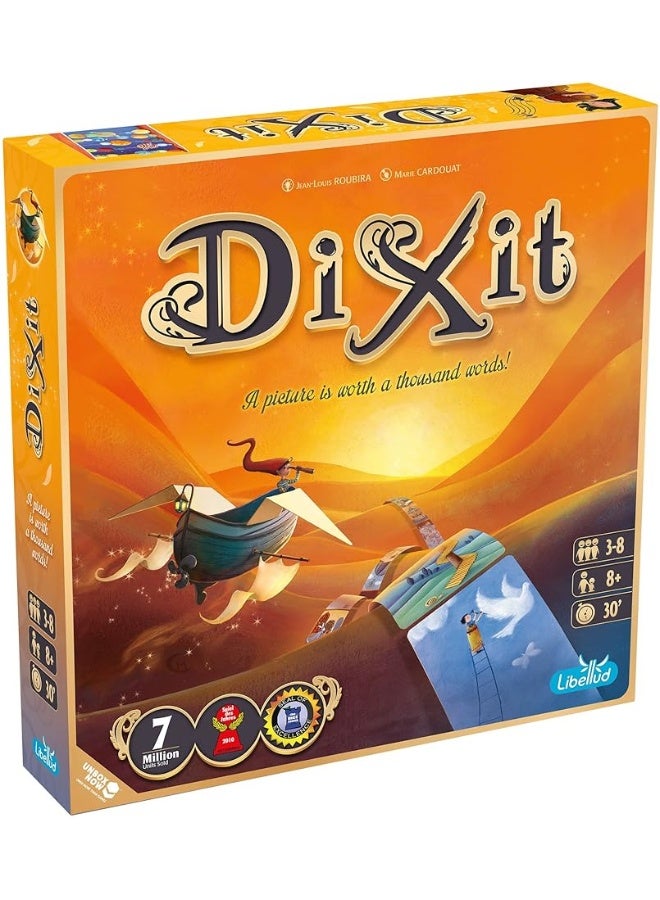 Dixit Board Game - The Award-Winning Game of Imagination and Creativity! Fun Family Storytelling Game for Kids & Adults, Ages 8+, 3-6 Players, 30 Minute Playtime, Made by Libellud