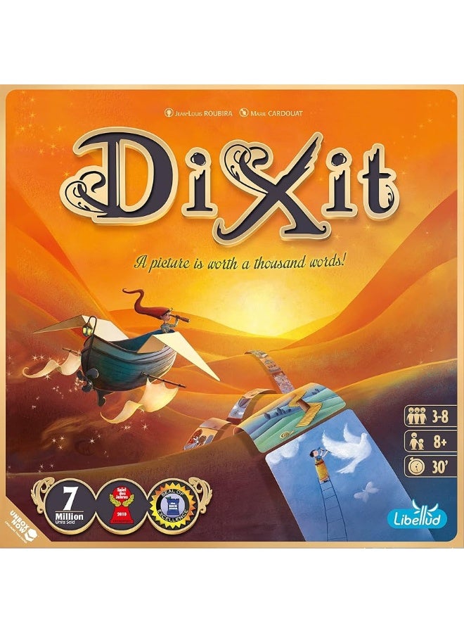 Dixit Board Game - The Award-Winning Game of Imagination and Creativity! Fun Family Storytelling Game for Kids & Adults, Ages 8+, 3-6 Players, 30 Minute Playtime, Made by Libellud